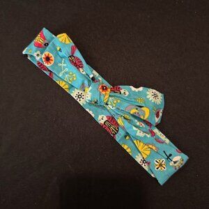 Aqua Spring Flowers Knot Headband   -Women's